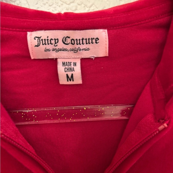 Juicy Couture Vibrant Red Zip-Up - Picture 2 of 5